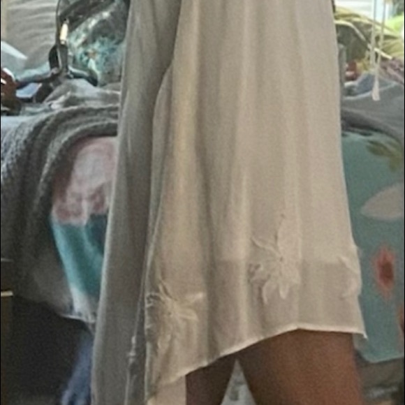 Vintage White Lace Bodice A-Symmetrical Hemmed Sundress / Wedding Dress - Picture 6 of 13